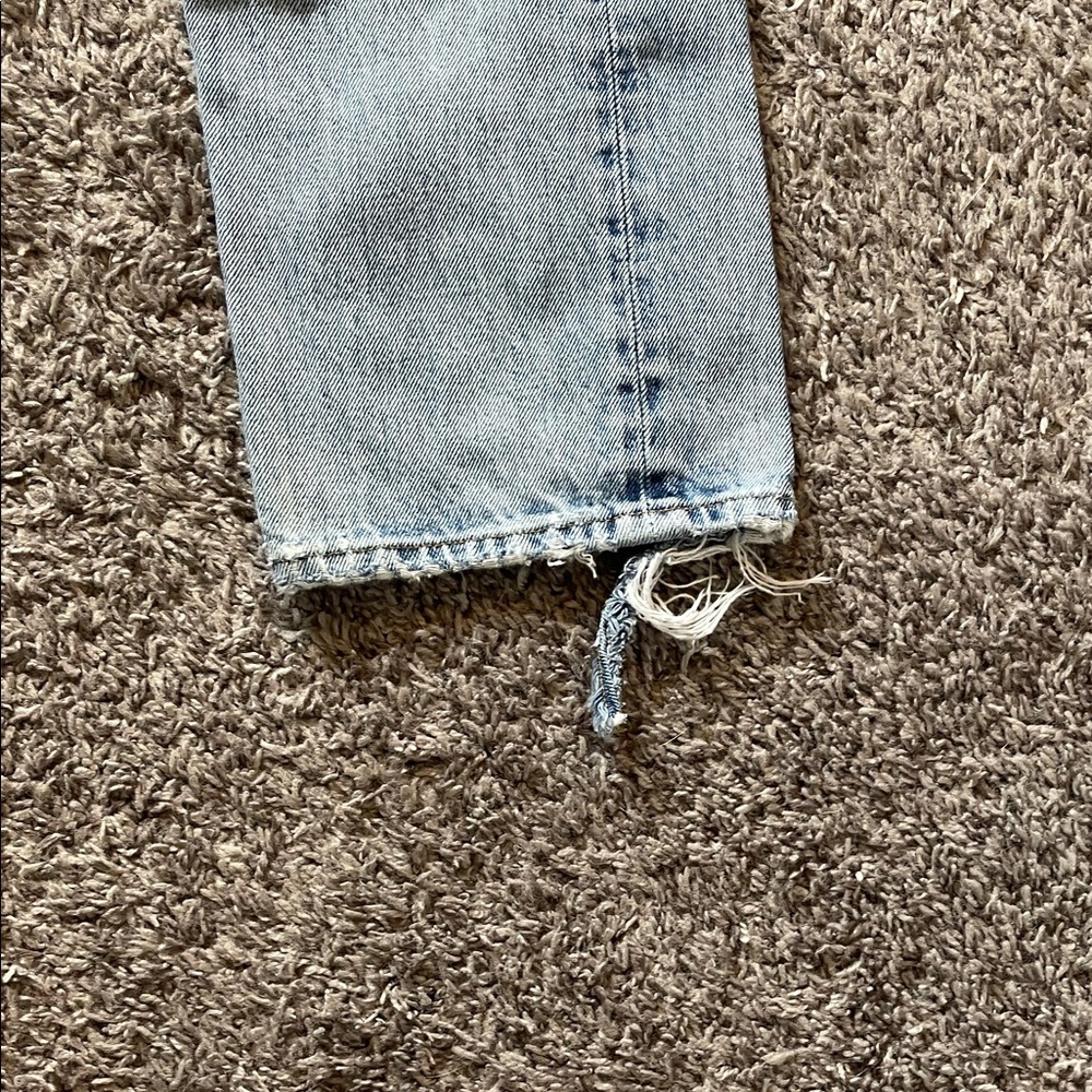 Agolde Light Blue Straight Leg Jeans - Picture 11 of 16